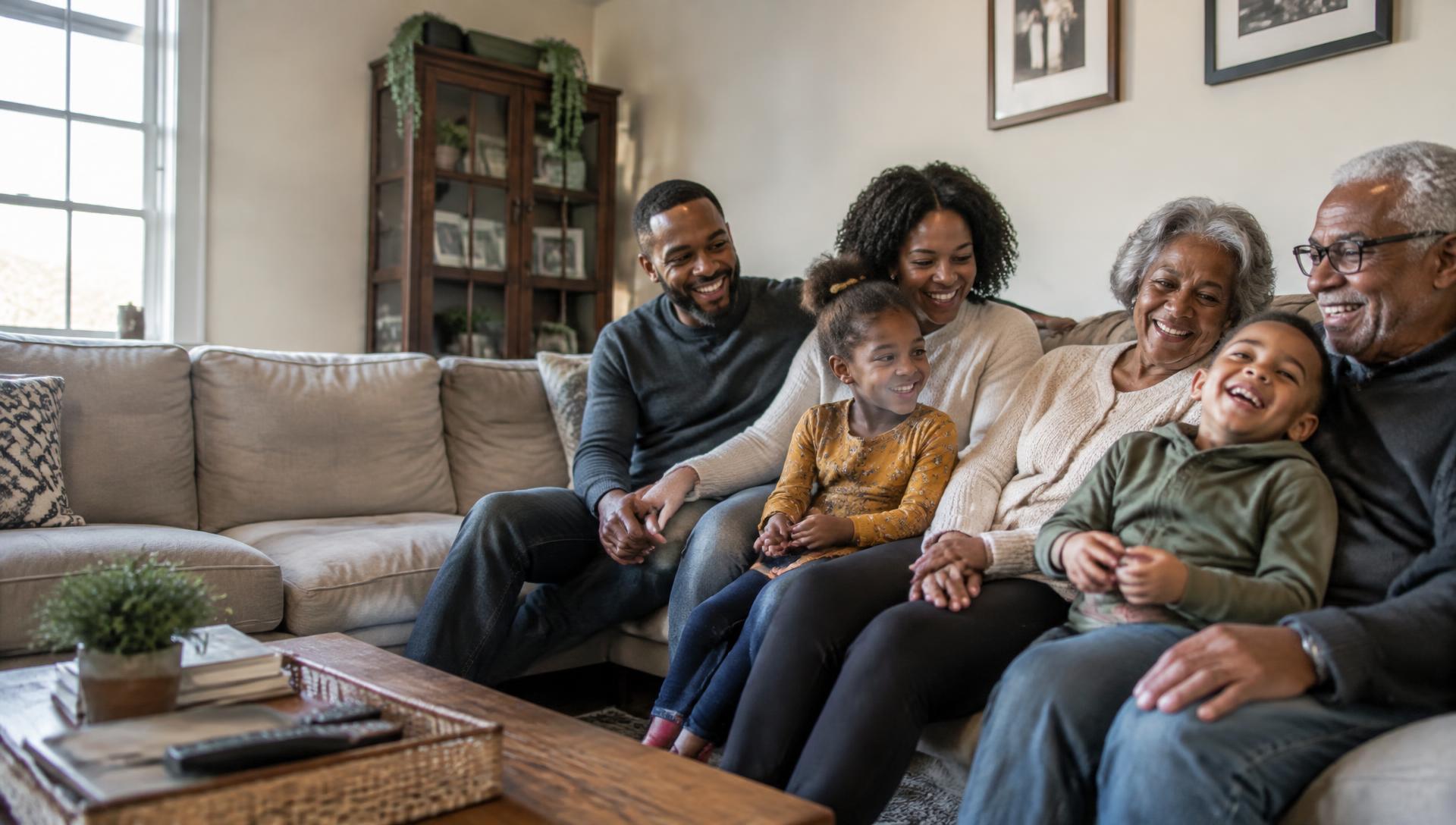 Multigenerational family together